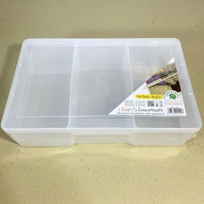 kotak perkakas 3 sekat reiko 1420 green leaf