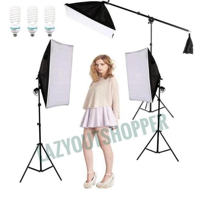 paket softbox boom arm stand background