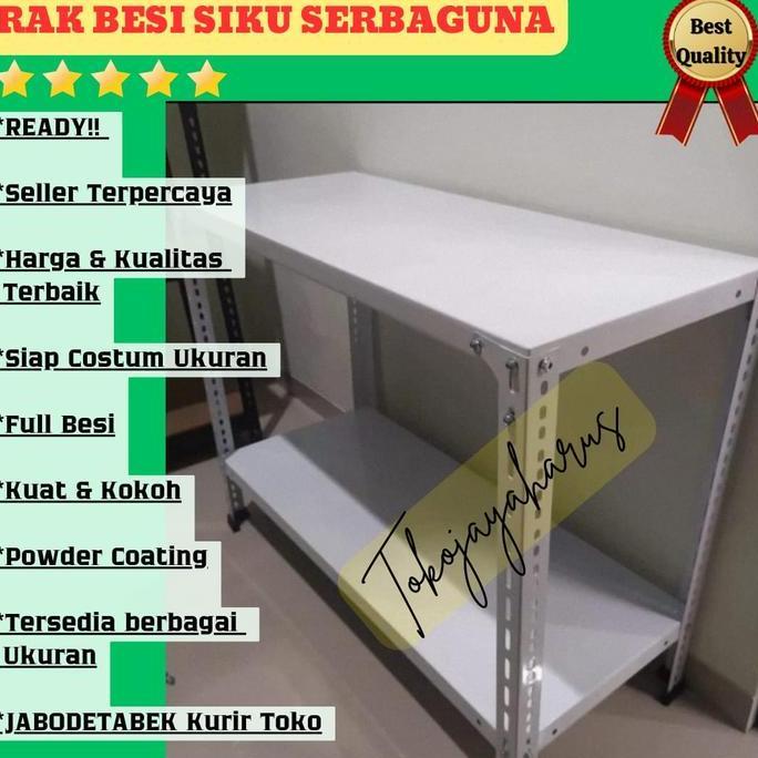 TERMURAH - rak besi siku lubang 2 susun 100x50x100cm