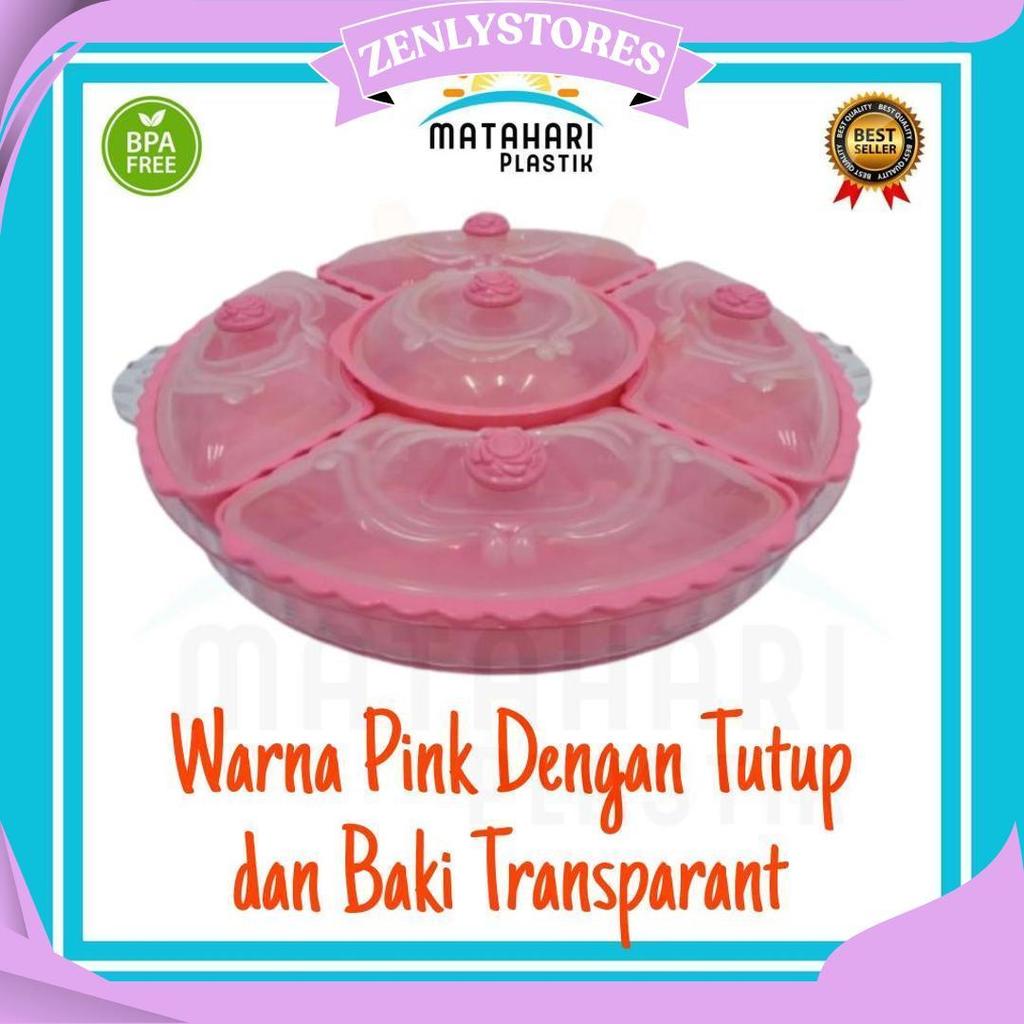 Basi Prasmanan Bulat La Rosa/Prasmanan Bening/Basi Prasmanan Bulat/Basi Plastik Putar Gratis Ongkir