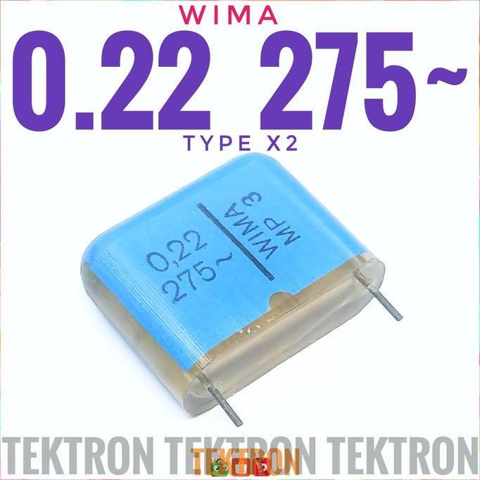 (1) WIMA 220nF 275VAC MP3 0.22 224 0.22uF Polypropylene eq 250VAC 250V tek70n Murah
