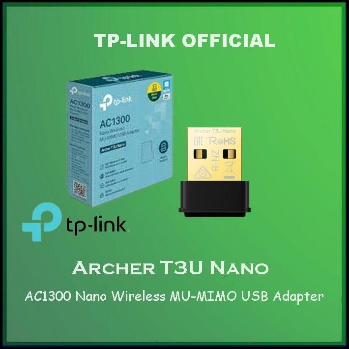 TP-LINK Archer T3U Nano AC1300 Nano Wireless MU-MIMO USB Adapter - T3U