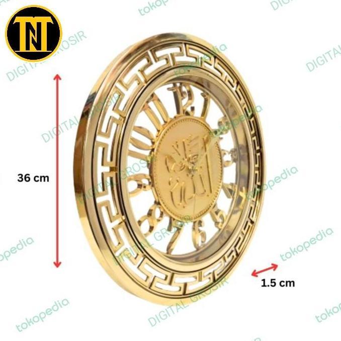Promo Jam Dinding Kaligrafi Arab Bulat Mesin Sweep 8796-1 Cod