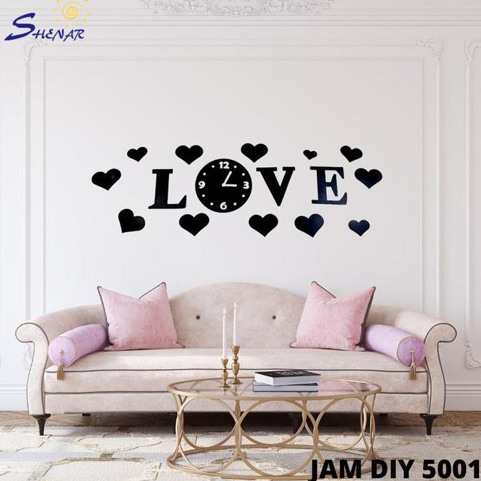 Promo Jam Dinding Diy Kecil Angka Huruf Motif 3D Stiker / Jam Kecil Tempel Tembok Jam Acrylic Cod