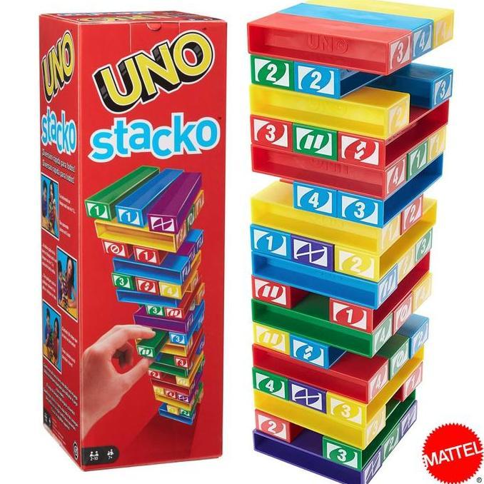 UNO STACKO BLOCKS ORIGINAL MATTEL GAMES KODE 910