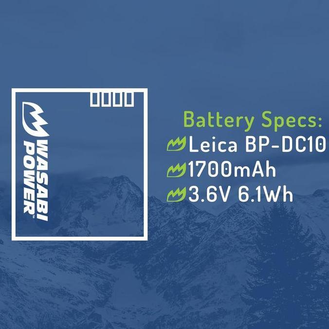 BEBAS ONGKIR - Wasabi Power Battery & Charger for Leica BP-DC10 BP-DC10E BPDC10E BPDC10 BP DC10 DC10
