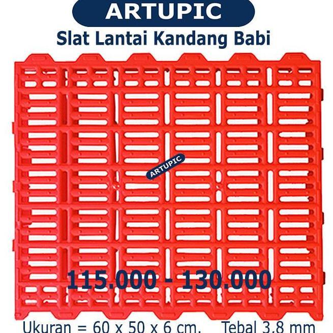 BEBAS ONGKIR - Slat Lantai Plastik Kandang Babi Artupic bisa Kambing 60x50cm ORANGE
