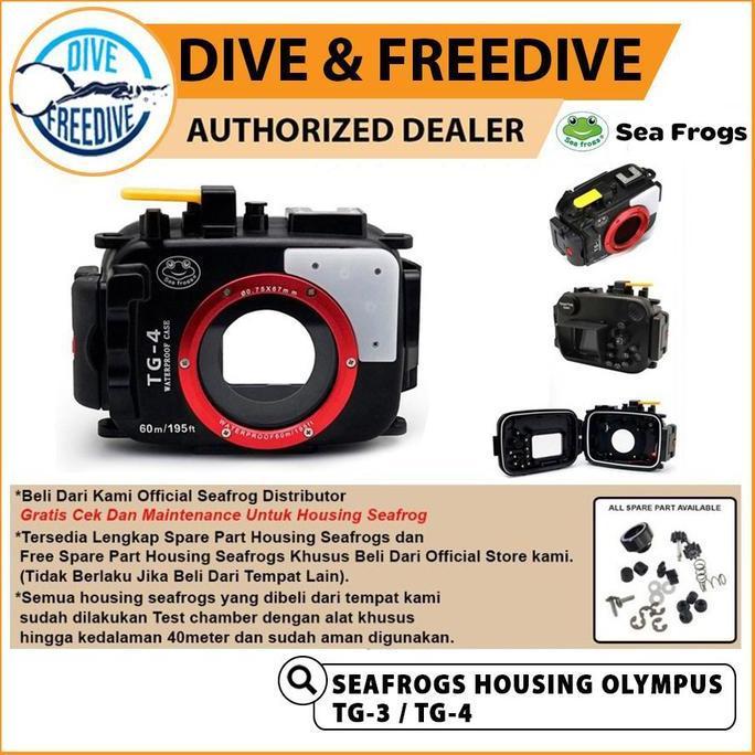 BEBAS ONGKIR - Seafrogs Tg3 Tg4 Underwater Housing Camera Olympus Tg-4 Tg-3 Sea Frogs