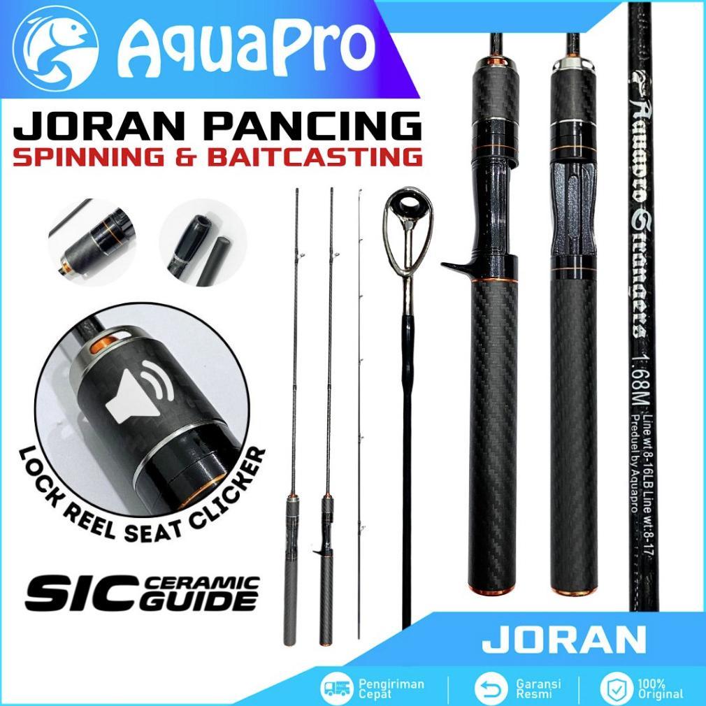 Aquapro Joran Pancing Strangers Action Ultralight Fishing Spinning Rod Bahan High Carbon Solid