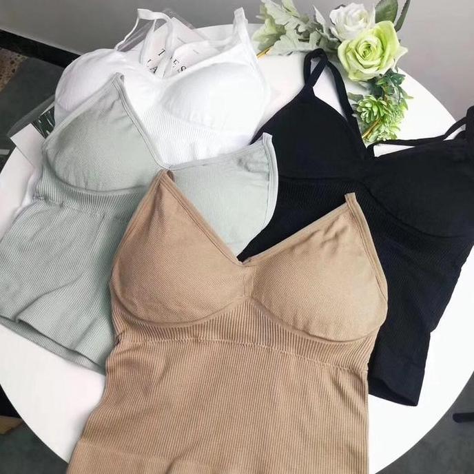 CARDIENAL [COD] Tanktop Bra Wanita Kaos Dalam Wanita Dengan Cup Bra Tali kecil Atasan Wanita