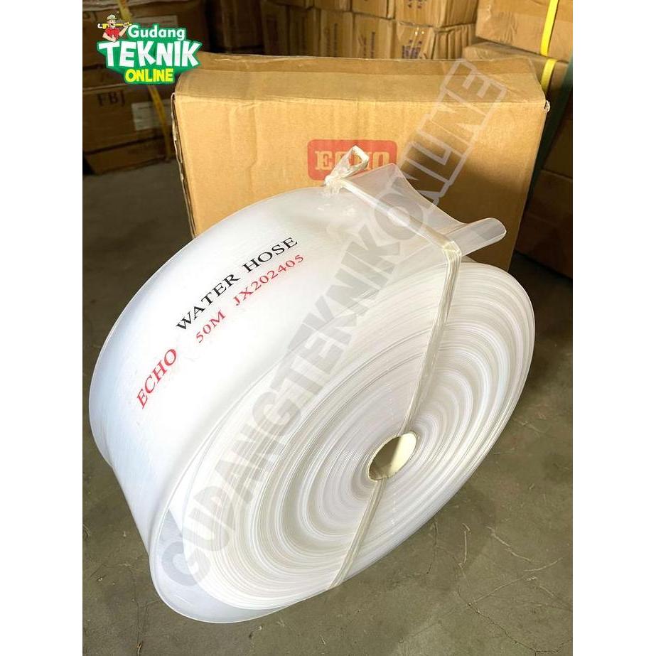 DHEALOKA Selang Buang Air PE 2"  3" 50M MUSTANG ECHO PUTIH / Selang Buang Mesin Pompa Air Sawah Wate
