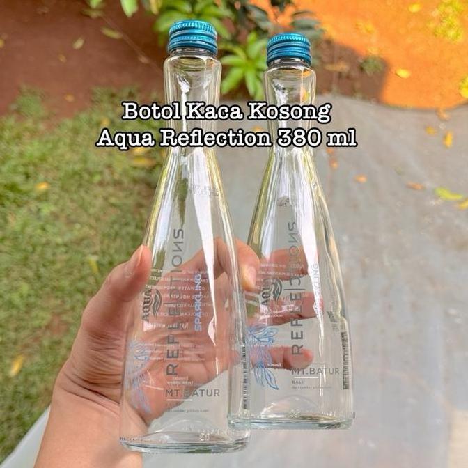 NAKATEKNO Botol Kaca KOSONG Aqua Reflection 380 ml