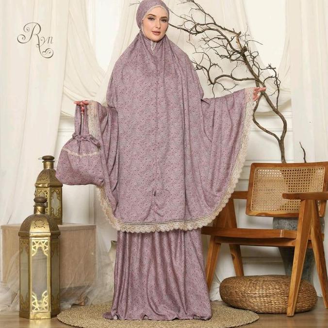 HEMAT LUAR BIASA Ryn Rayyan Official | Mukena Rayyan Zhafira Series | Mukena Dewasa Travelling Rayon