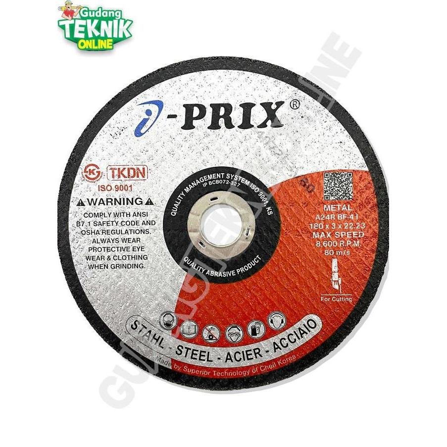 CARDIENAL Batu Gerinda Potong 7" I-PRIX  / Mata Batu Gerinda Gurinda Grinda POTONG Besi 7 Inch 180mm