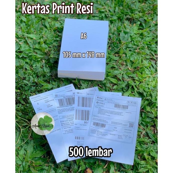 NAKATEKNO 1 dus | 20 rim Kertas Print Resi A6 70 grm 500 Lembar kertas hvs cetak label murah kertas 