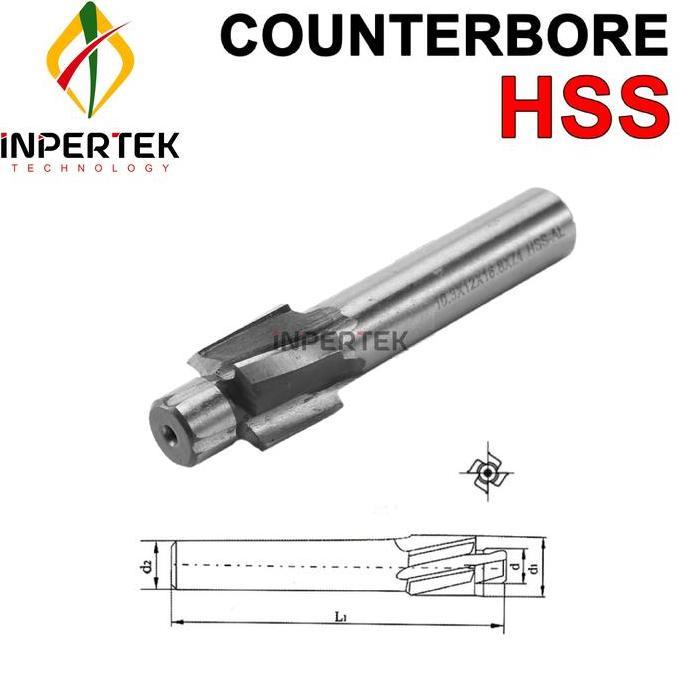 STYLENO Counterbor M8 Bor Step Kepala Baut Conterbor Counter Bor Conter Bor M8