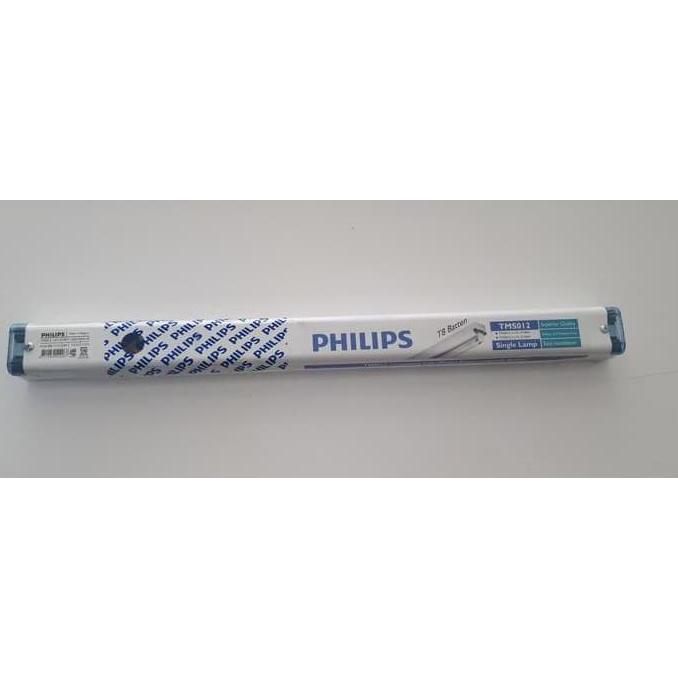 BEBAS ONGKIR - KAP LAMPU T8 LED PHILIPS 8 WATT SIMBAT SINGLE LAMP 1 X TL-D18W