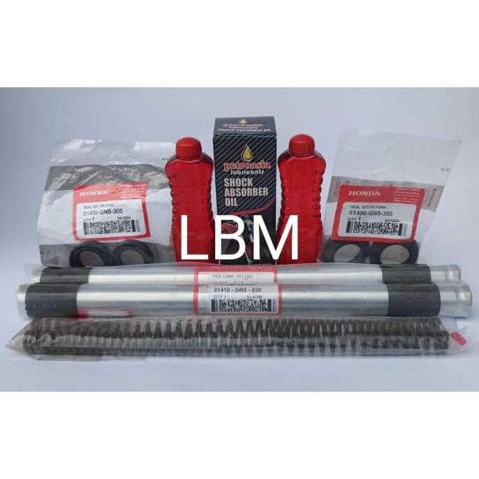 DS228 >> PAKET AS SHOCK SEAL OLI & PER SHOCK DEPAN HONDA ASTREA GRAND LEGENDA