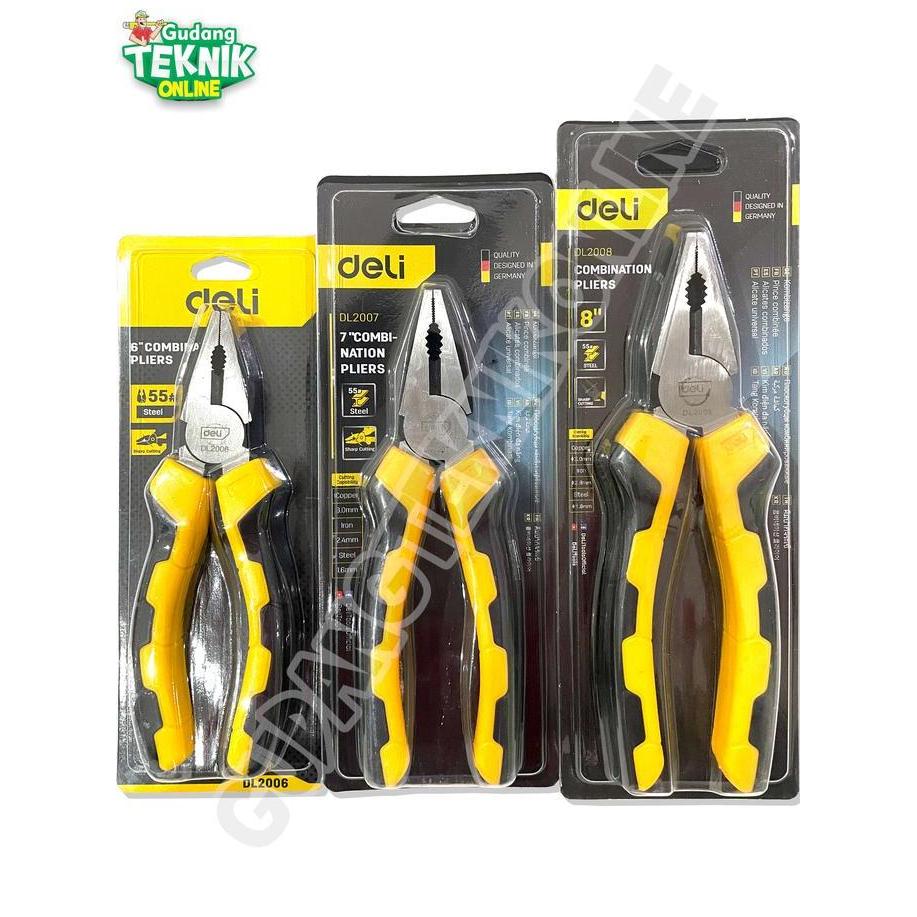 KEZHINES Tang Kombinasi 6" 7" 8" DELI / Tang Kombinasi 6 7 8 Inch Combinations Pliers DELI