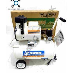 CARDIENAL Kompresor Angin 22L OILESS Listrik DR175 1.5HP SWAN / Air Compressor Silent Udara Tanpa Ol