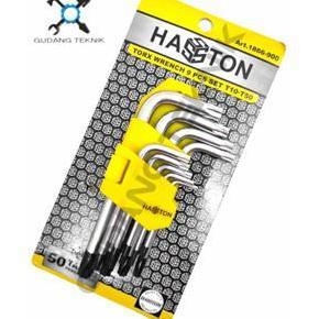 CARDIENAL Kunci L Bintang PENDEK Set 9pcs 13cm 1866-900 HASSTON PROHEX / Kunci L Set Bintang 9 pcs  