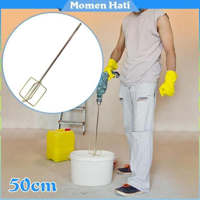 SIMATEKNO Mata Bor Mixer 58CM Mata Bor Adukan Semen Pengaduk Adonan Martabak/Kue/Roti Stainless