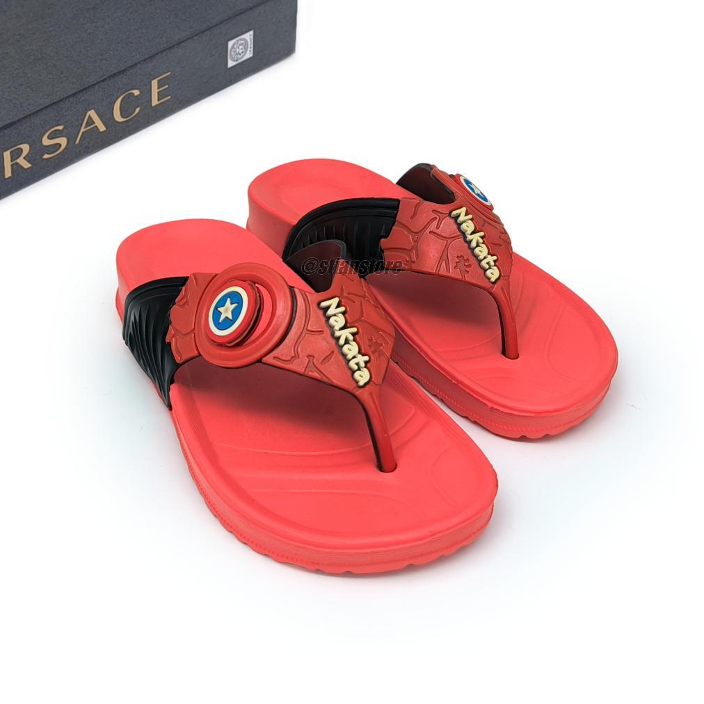 Grosir Nakata Sandal Jepit Anak Laki-Laki Karakter Spiderman Kapten Amerika Sendal Karet Anak Nakata