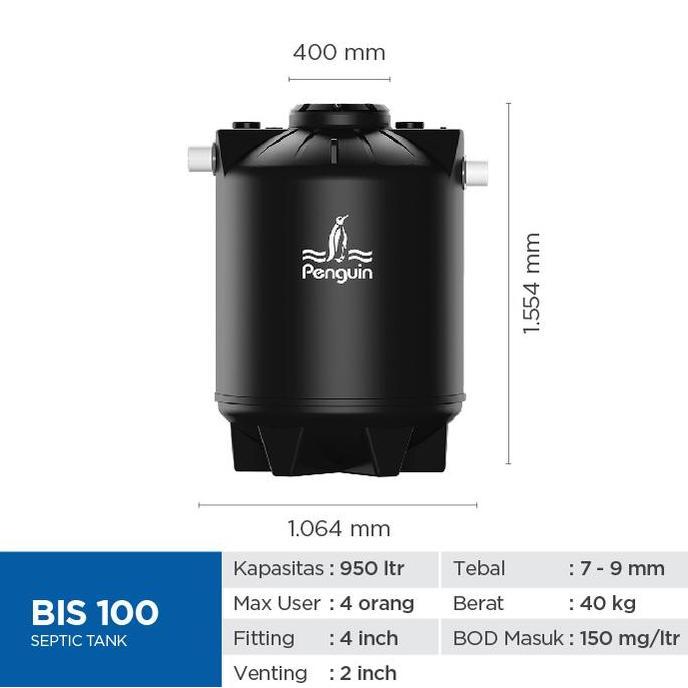 Penguin BIS-100 1000 Liter Septic Tank Biorotech