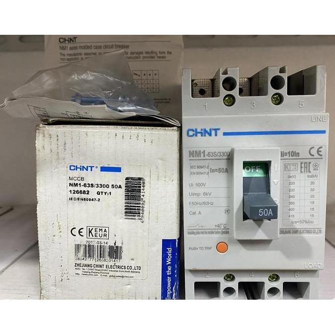 Mccb Chint 3P 50A Murah