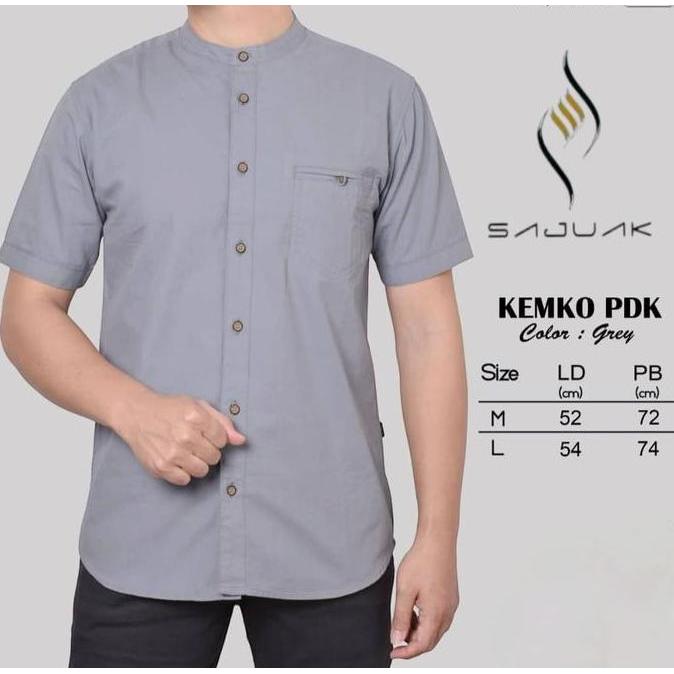 (SAJUAK PREMIUM) Baju Koko Sajuak Lengan Pendek || Kemeja Koko Pendek|| Baju Koko Pria  || Baju Musl