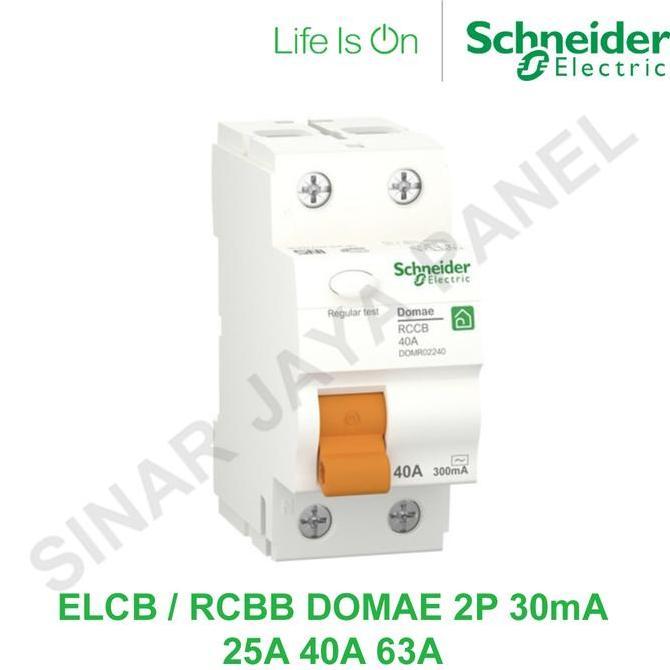 Elcb / Rccb Domae Schneider 2P 30Ma 1P+N Baru