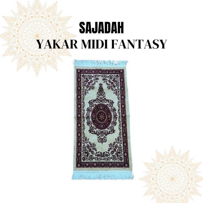 (Promo) (10 Pcs) Sajadah Yakar Fantasy Midi/Sajadah Turkiye/Sajadah Tebal/Sajadah Nyaman/Sajadah Blu