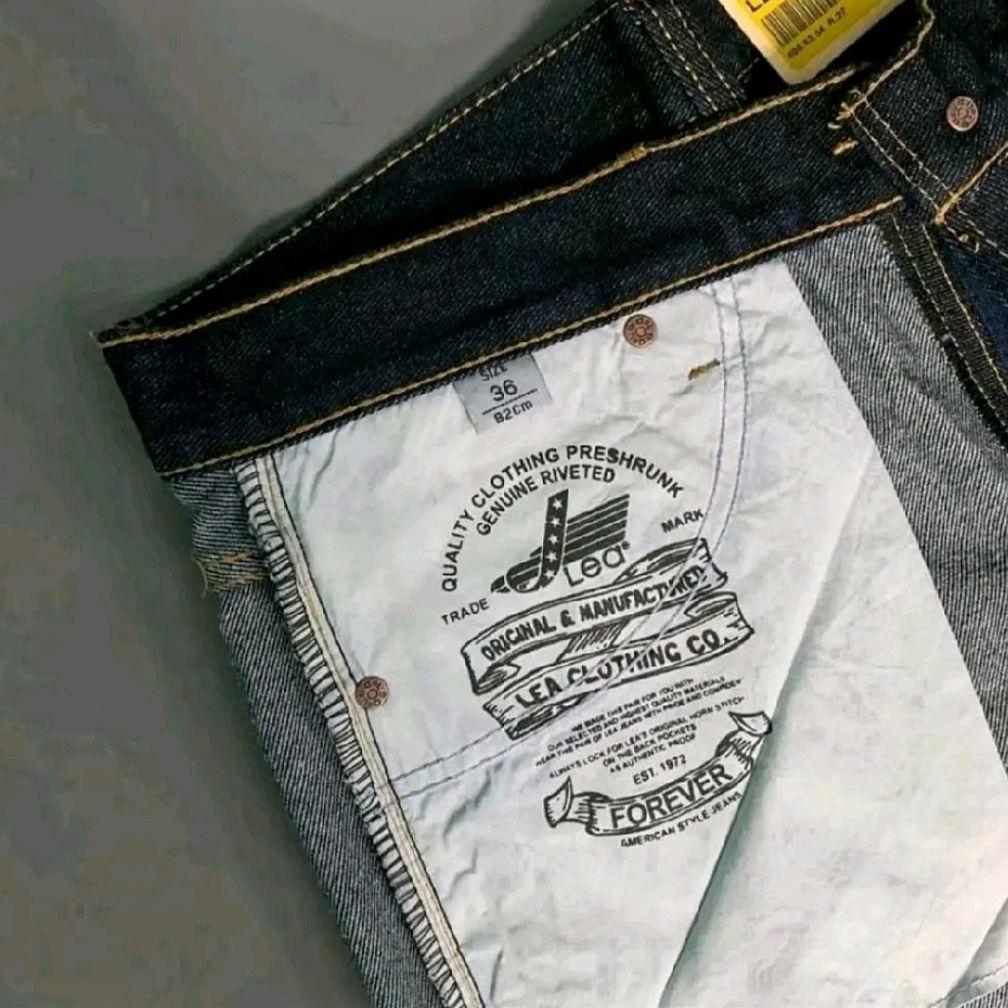 BIG SALE Celana Jeans LEA 606 Original Pria Panjang Standar Reguler Fit Bahan Denim Premium Size 28-