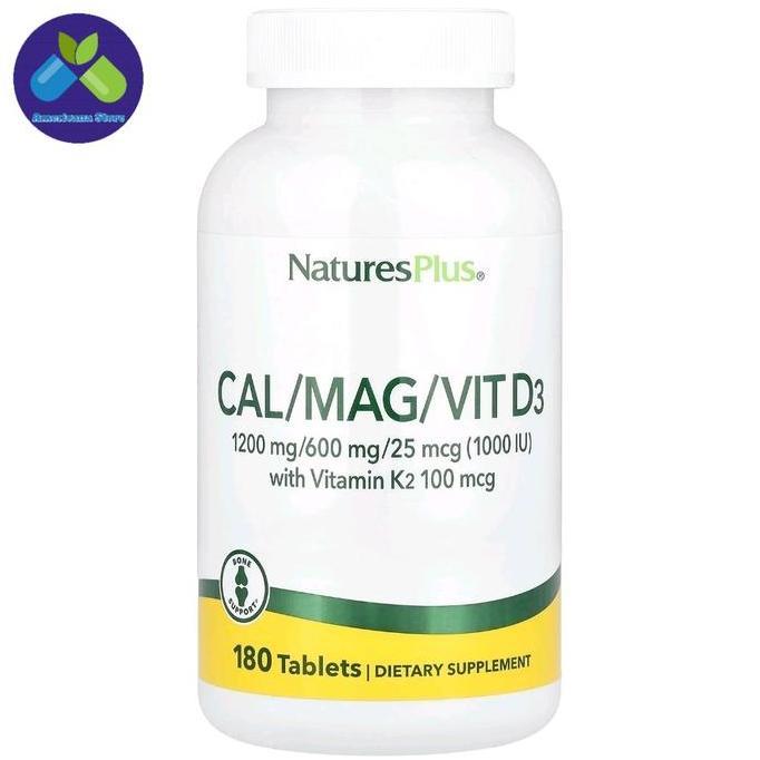Natures Plus CAL/MAG/VIT D3 with Vitamin K2 180 s