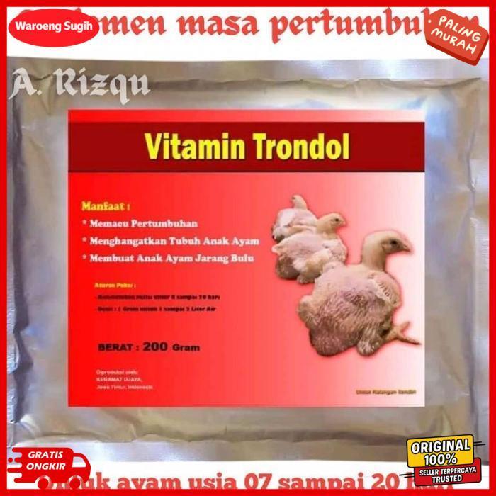 New Vitamin Trondol - Ayam Gemuk Dan Trondol Jarang Bulu - Suplemen Dan Vitamin Ayam Broiler - Masa 