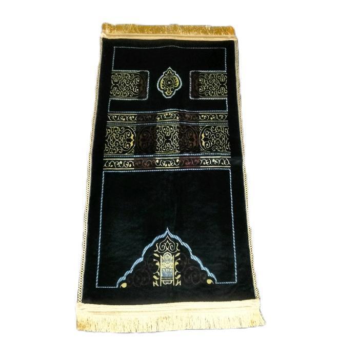 (Diskon) Sajadah Tebal Sajadah Anti Slip Sajadah Kiswah Sajadah Khusus Hitam Sajadah Ukuran 55 X 110