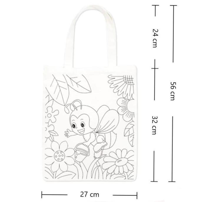 Indahkan- [Kt] Diy Mewarnai Tas Kanvas Painting Canvas Bag / Diy Mewarnai Tas