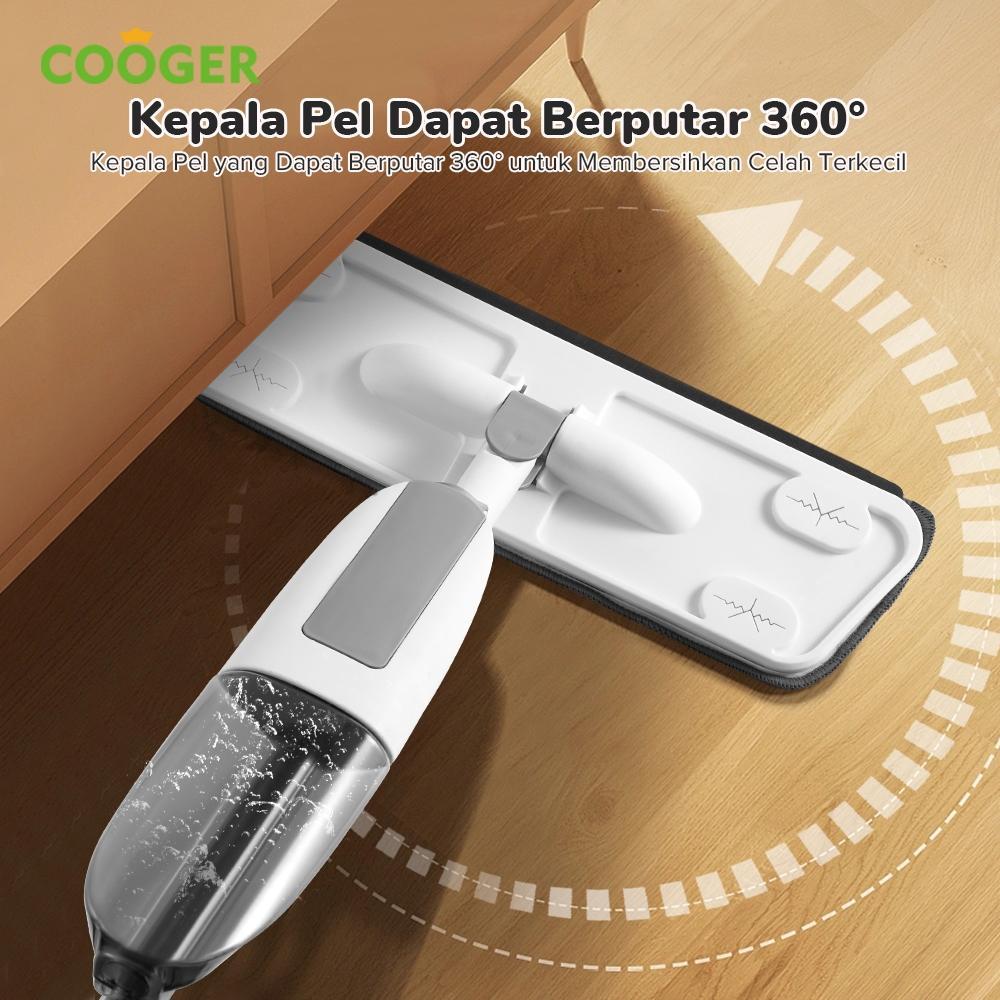 Cooger Surabaya Alat Pel Lantai Semprot Aurora Spray Mop Otomatis Dengan Tangki Air Sabun Microfiber