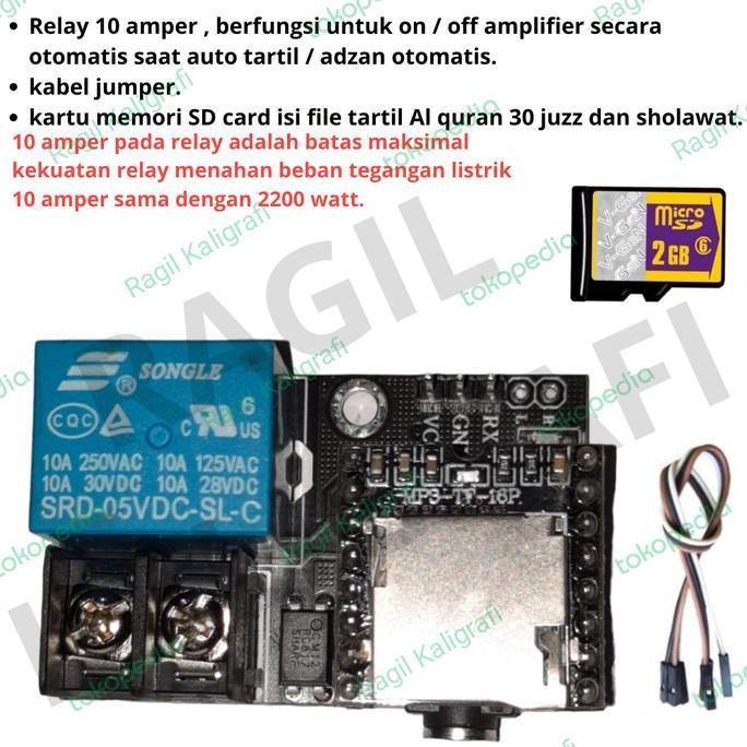 Modul MP3 KONTROLER JAM SHOLAT DIGITAL MODUL AUTO TARTIL KONTROLER JWS