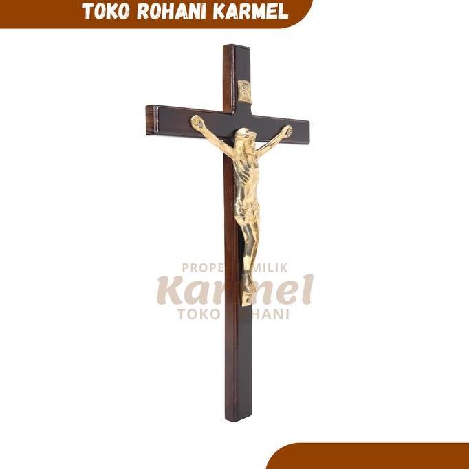 SALIB GANTUNG 40 CM / SALIB DINDING KATOLIK / SALIB PATUNG YESUS / PAJANGAN DINDING KATOLIK / SALIB 
