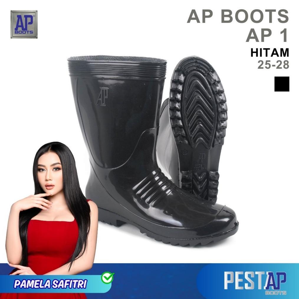 AP Boots AP 1 Hitam - Sepatu Boots PVC terlaris