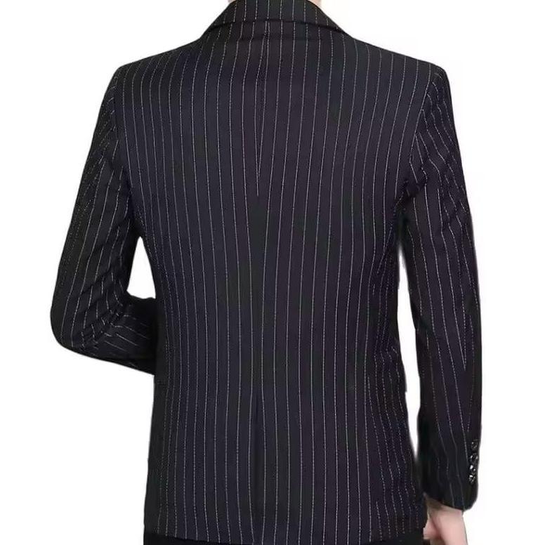 BEST SALE Blazer Pria Motif Salur/Jas Blazer Cowok Salur/Casual Pria