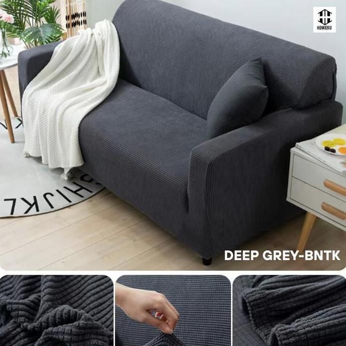 BEBAS ONGKIR - Cover Sofa Elastis 1 Seater Dudukan Minimalis - Sarung Sofa Elastis