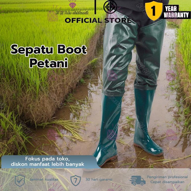 Sepatu Boots Karet Anti Keong Sawah Petani Panjang Sampai Paha Lapis Ganda Lembut terlaris