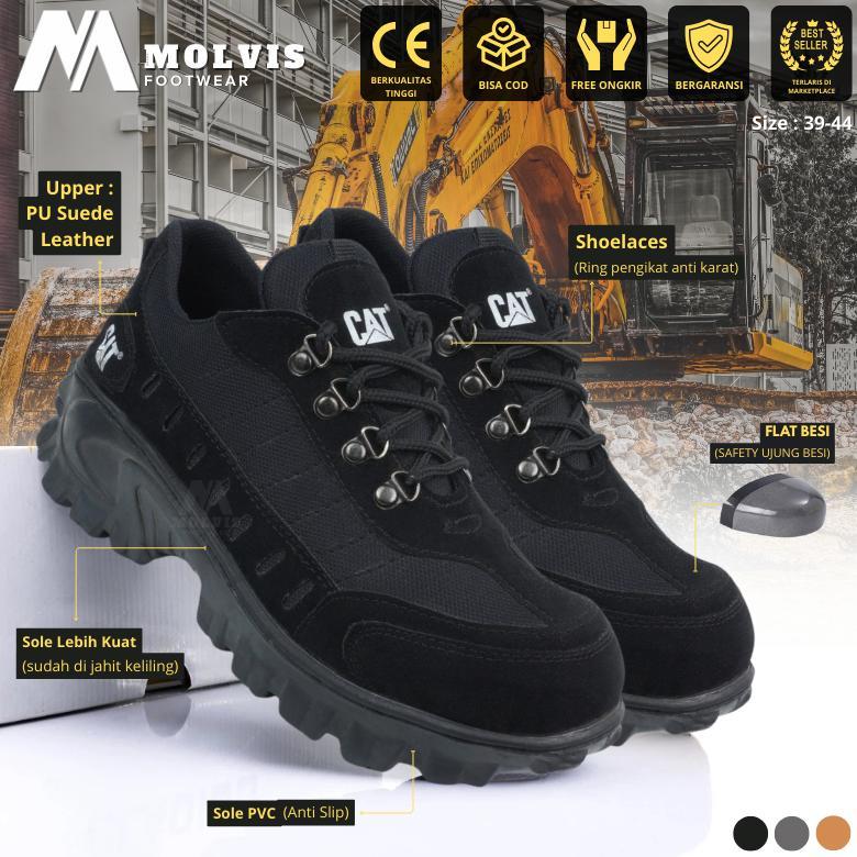 Sepatu Pria Safety Ujung Besi Caterpillar Buldozer | Sepatu Gunung | Sepatu Proyek Tactikal Outdoor 