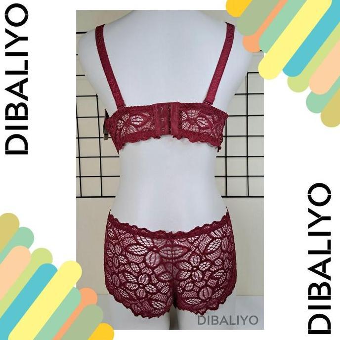 Wokpu- Bh Set / Setelan Burkat / Bra Cup B Ke C / Bra Kawat Busa Tebal / Art 28 29 30-Dibaliyo