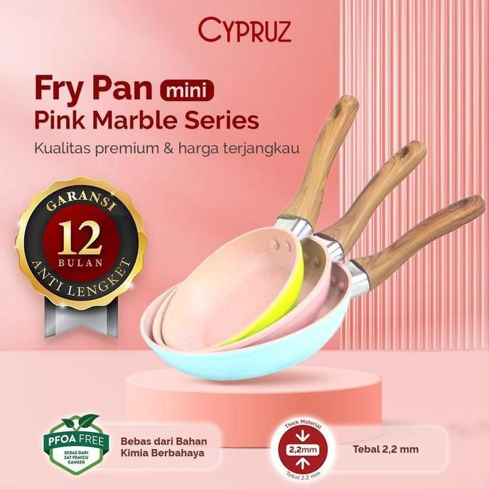 Xxcv- Wajan Anti Lengket Fry Pan Wok Pan Cypruz Kuali Mpasi Keramik Pan Set