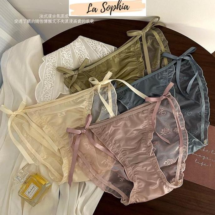 Wokpu- Celana Dalam Wanita Rendah Satin Sutra 061