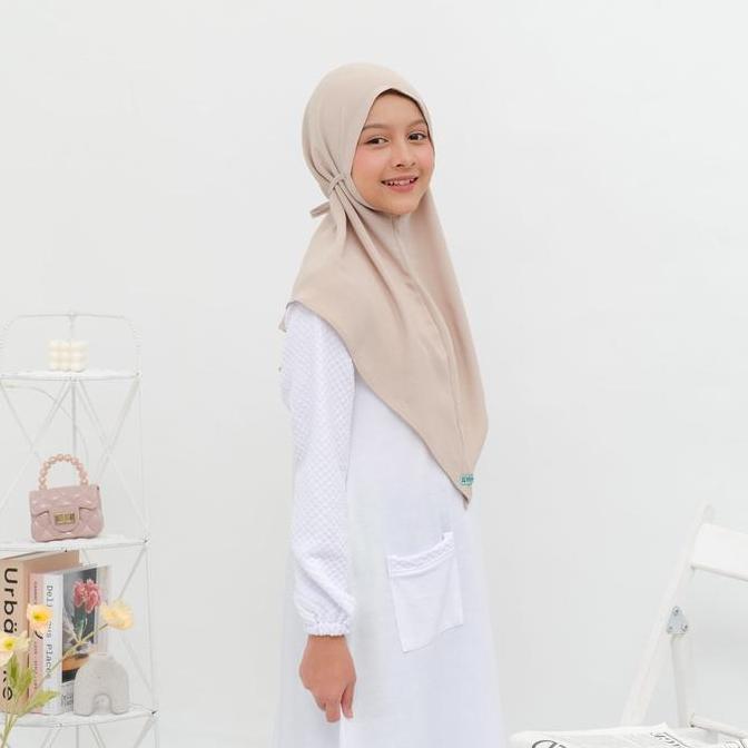 Hijab Jilbab Bergo Instan Anak Perempuan Sekolah SD SMP Tali Hamida Crinkle Kerudung Muslim Serut Hi