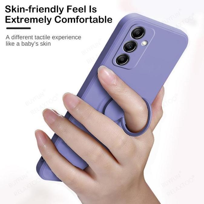 case  untuk Samsung A14 5G Case Candy Ring Stand Bracket Holder TALI Liquid